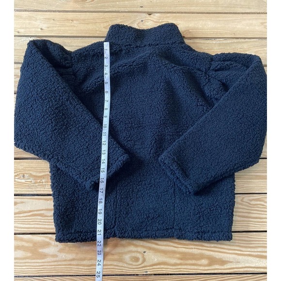 NWT Express Fleece Teddy Jacket Size Small Women's Black Full Zip MSRP $78 - Picture 6 of 8